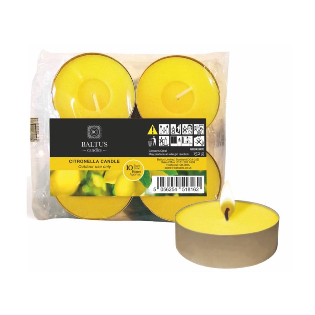 Baltus Citronella Maxi Tealights (Pack of 4) £1.79